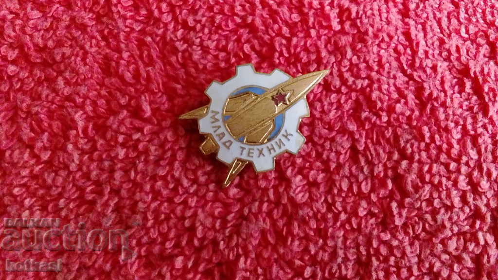 Delivery of Old Soviet badge Young Technician bronze enamel