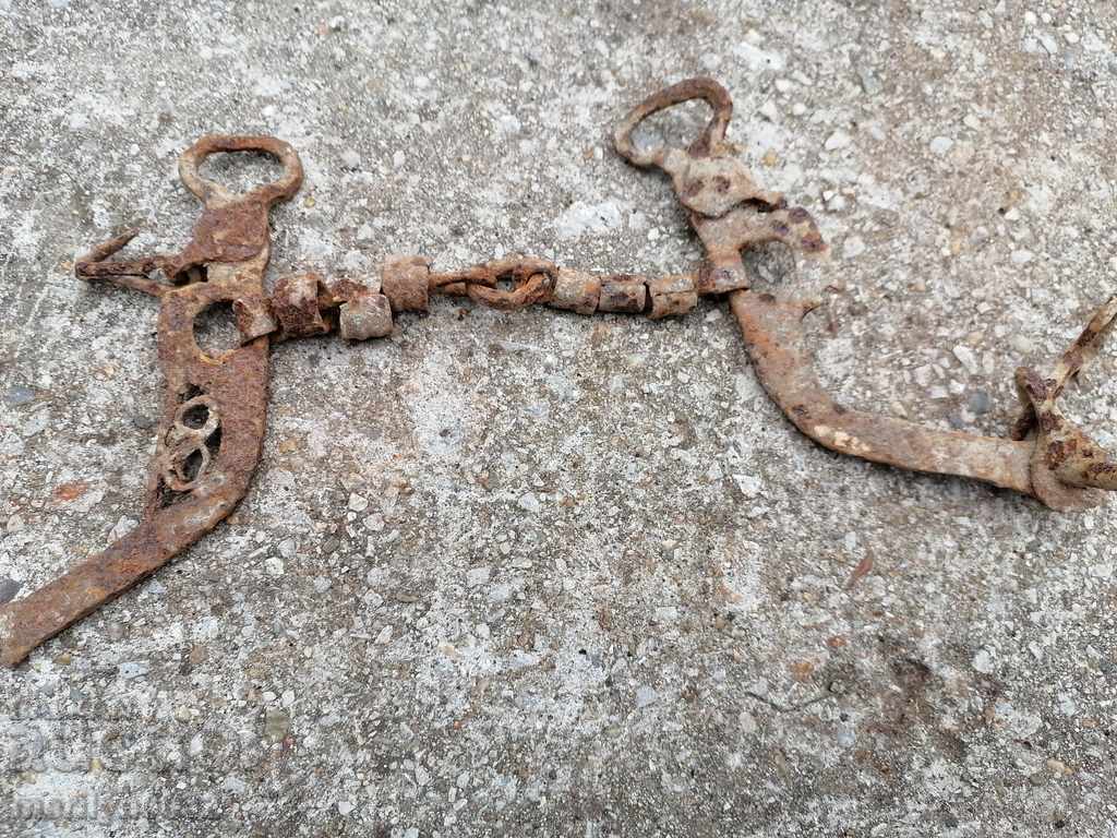 Auction Old forged bridle, wrought iron, harness Auction Old forged bridle, wrought iron, harness