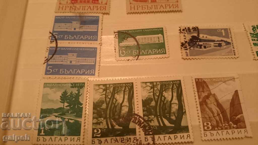 POSTAGE STAMPS for BGN 1.75 - BULGARIA - FACTORIES / RESORTS / MONUME - 5 POSTAGE STAMPS for BGN 1.75 - BULGARIA - FACTORIES / RESORTS / MONUME - 5