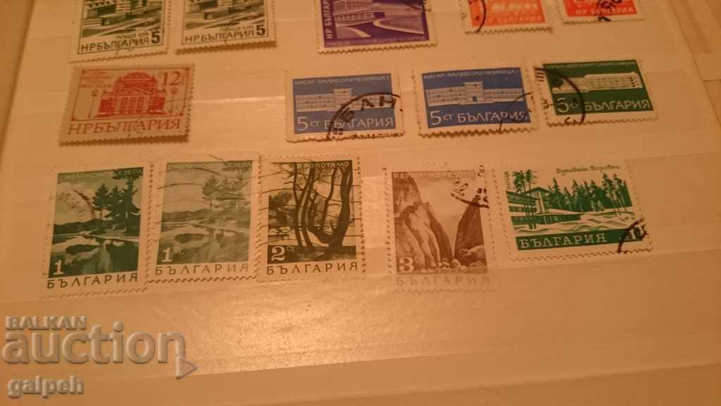 POSTAGE STAMPS - BULGARIA - FACTORIES / RESORTS / MONUME - 5 POSTAGE STAMPS - BULGARIA - FACTORIES / RESORTS / MONUME - 5