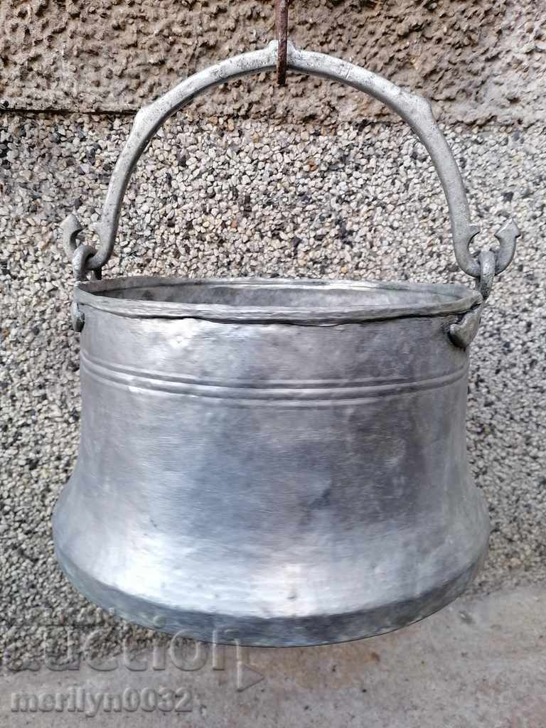 Old cauldron copper pot copper tinned coin with price 135.00 BGN | € 69.02 Old cauldron copper pot copper tinned coin with price 135.00 BGN | € 69.02