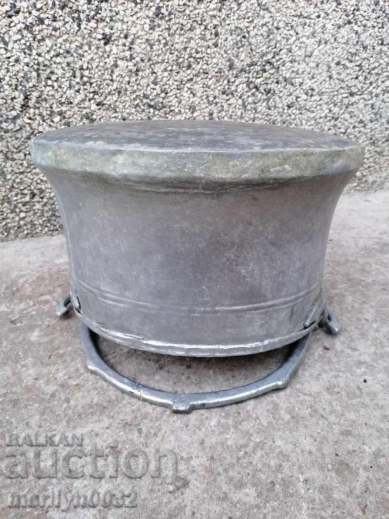 Old cauldron copper pot copper tinned coin - 5 Old cauldron copper pot copper tinned coin - 5