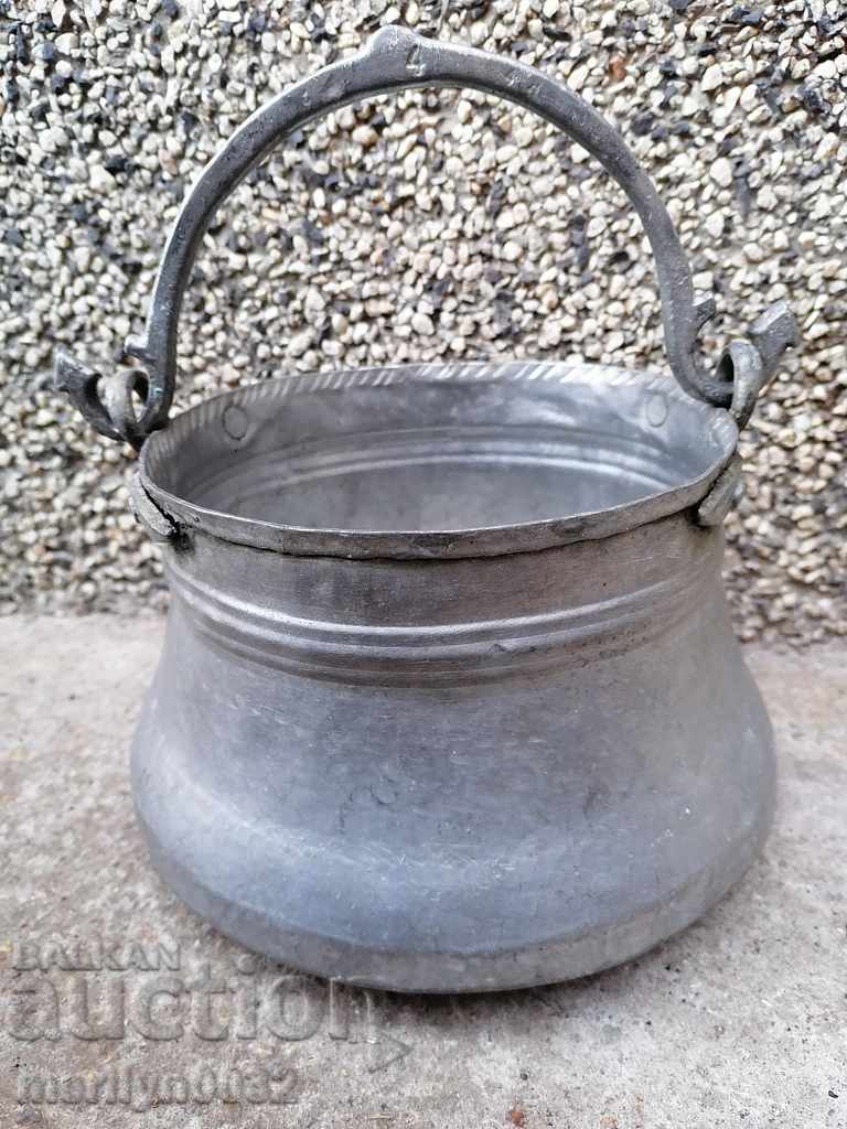 Old copper cauldron, copper, cauldron, forged vessel - 5 Old copper cauldron, copper, cauldron, forged vessel - 5
