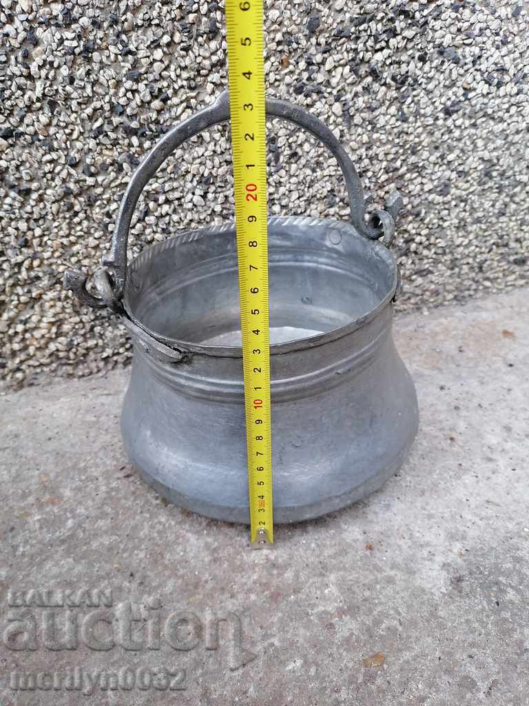 Old copper cauldron, copper, cauldron, forged vessel - 6 Old copper cauldron, copper, cauldron, forged vessel - 6