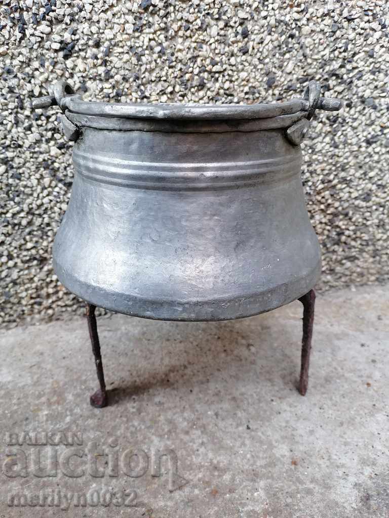 Old copper cauldron, copper, cauldron, forged vessel - 7 Old copper cauldron, copper, cauldron, forged vessel - 7