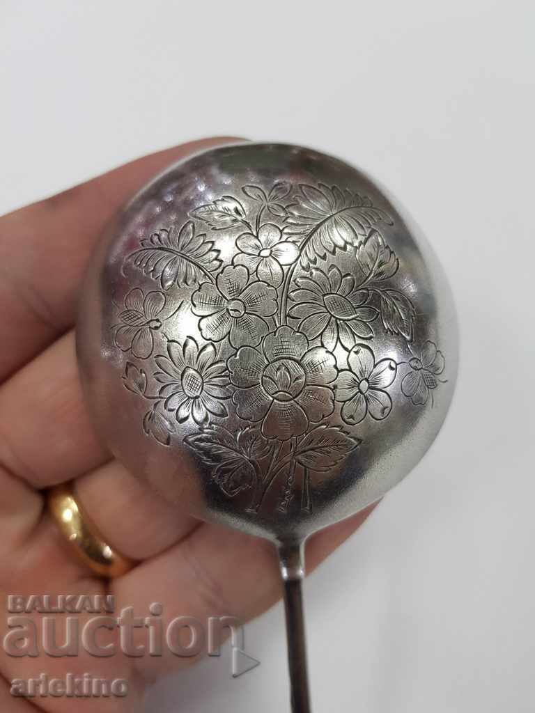 Engraved Russian royal silver large spoon 84pr with price 390.00 BGN | € 199.40 Engraved Russian royal silver large spoon 84pr with price 390.00 BGN | € 199.40