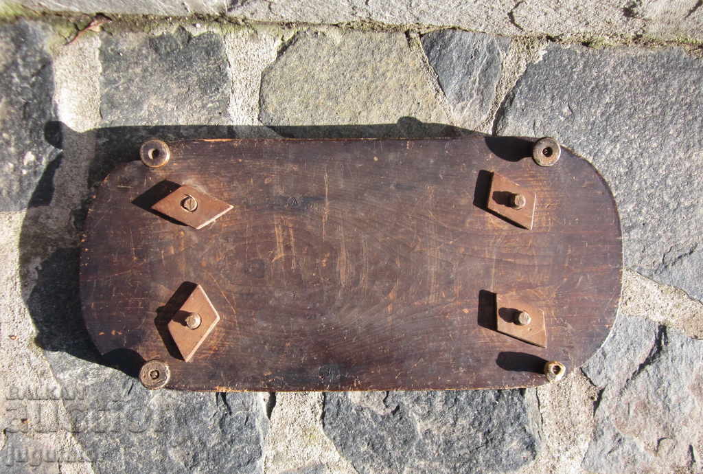 αντίκα βουλγαρικής αναγέννησης ξύλινο τραπέζι με χάντρες - 6