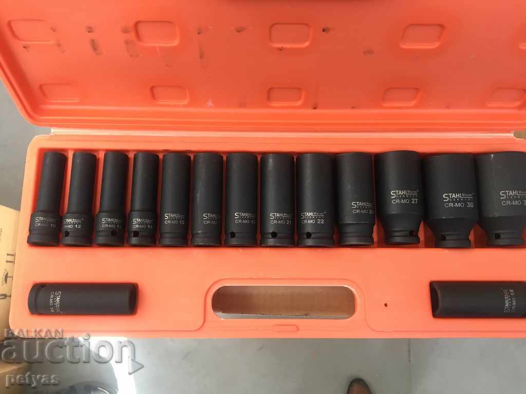 Auction Forged percussion inserts 1/2 "extended (10-32 mm.) 15 pcs. Set | Auction Forged percussion inserts 1/2 "extended (10-32 mm.) 15 pcs. Set |