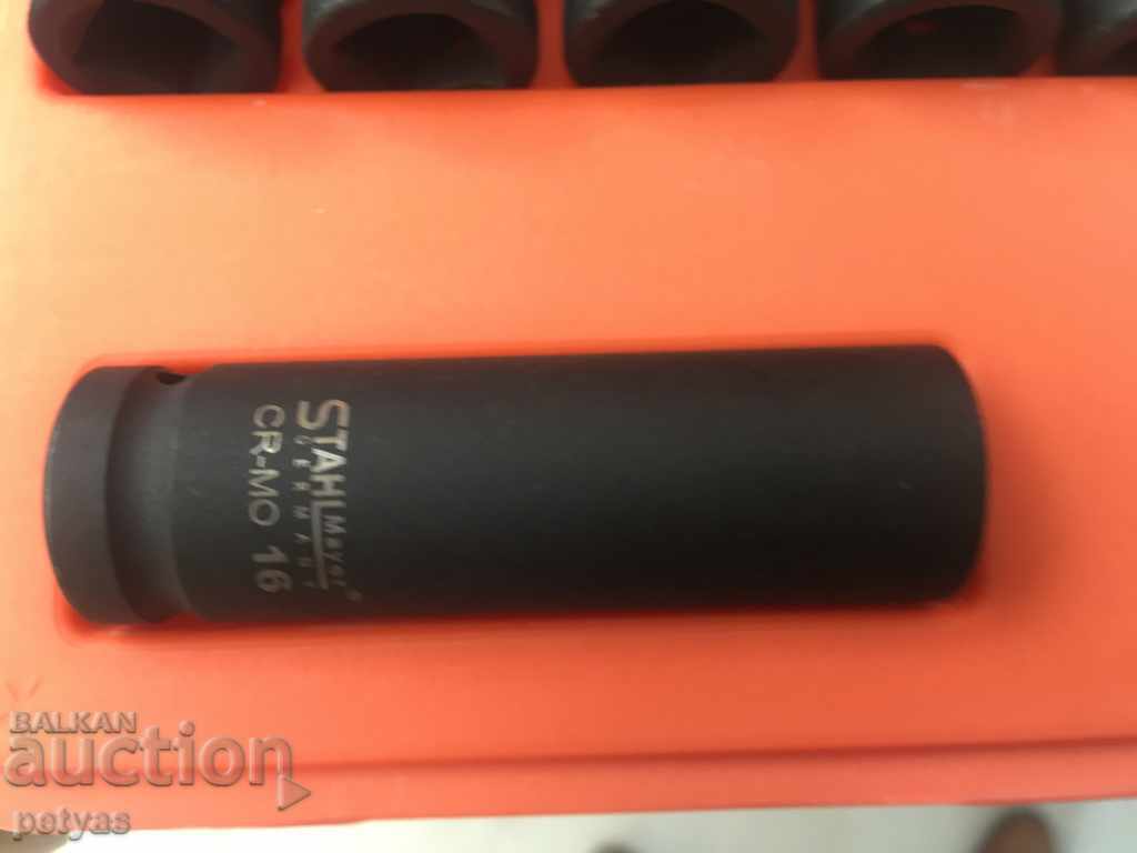 Forged percussion inserts 1/2 "extended (10-32 mm.) 15 pcs. Set | - 6 Forged percussion inserts 1/2 "extended (10-32 mm.) 15 pcs. Set | - 6