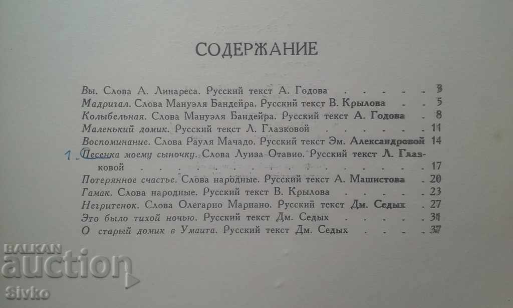 Доставка на Избрани песни и романси за глас и фортепиано Жозе Сикейра