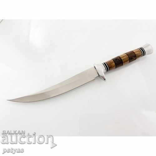 Hunting knife, curved blade 180x310