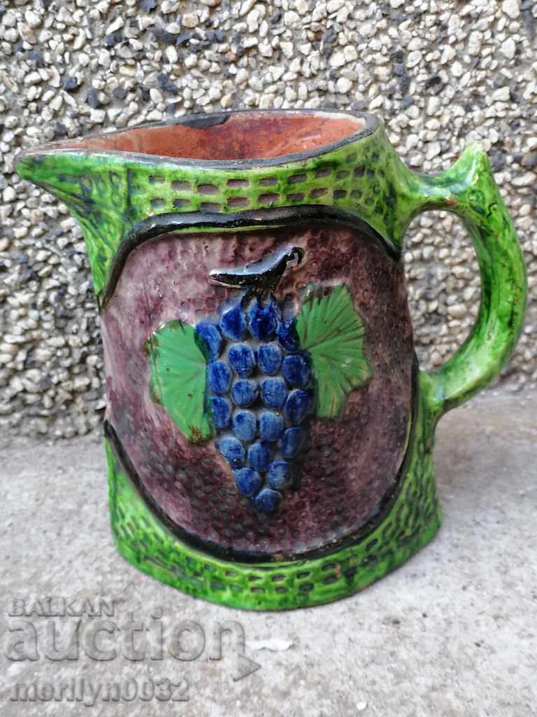 Old jug, Trojan pottery, earthenware, early 20th century