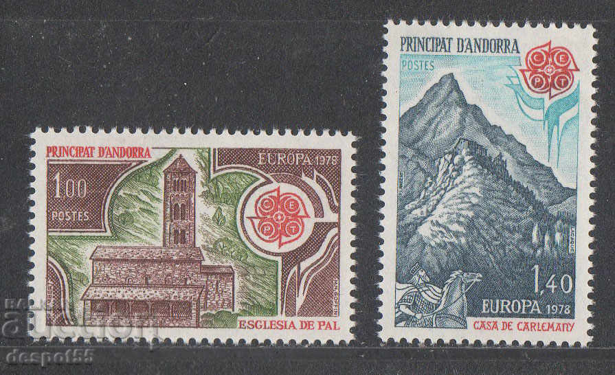 1978. Andorra (fr). Europa - Monumente.