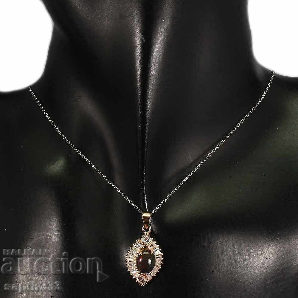 EXCELLENT NECKLACE WITH NATURAL ETHIOPIAN BLACK OPAL with price 178.00 BGN | € 91.01 EXCELLENT NECKLACE WITH NATURAL ETHIOPIAN BLACK OPAL with price 178.00 BGN | € 91.01