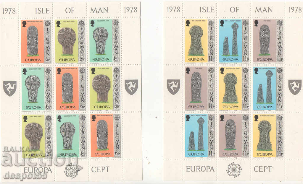 1978. Isle of Man. Europe - Monuments. Block list.