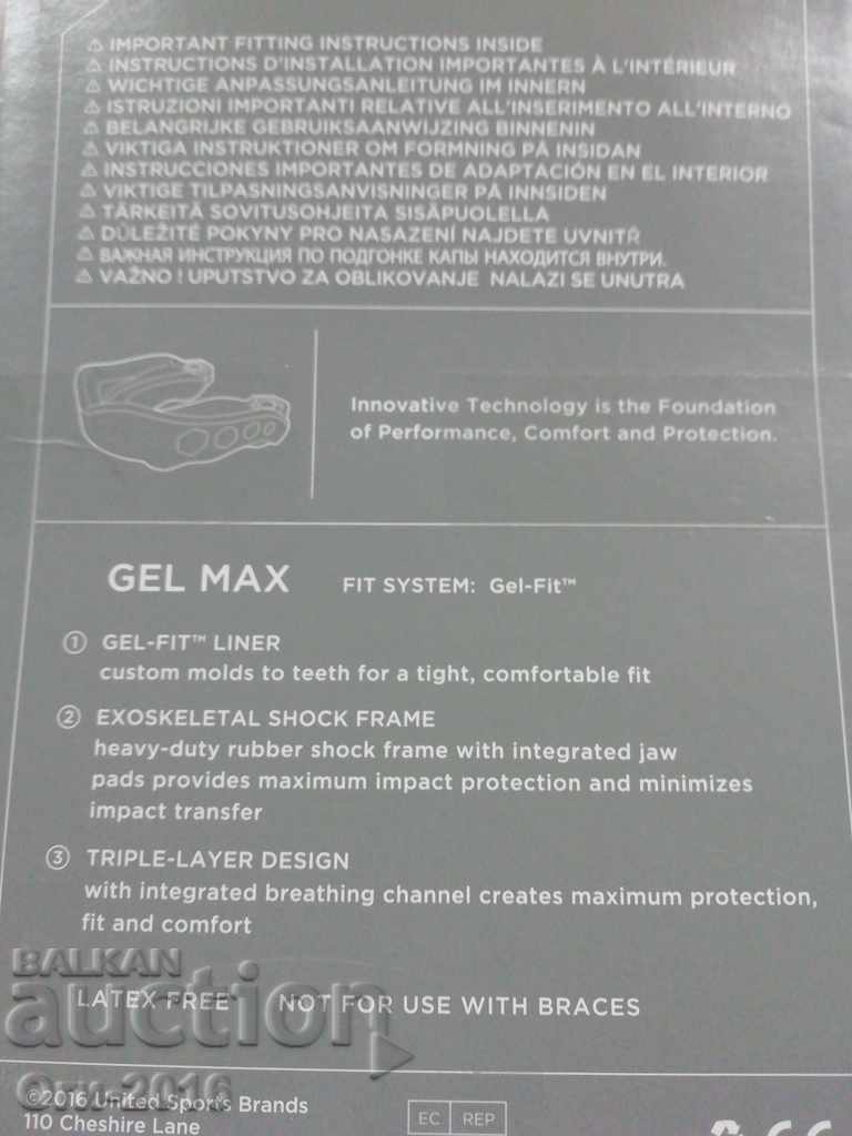 Protector pentru gură Gel Max - 5 Protector pentru gură Gel Max - 5
