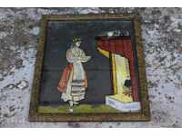 OLD DOMESTIC SCENE PICTURE FRAME REPRODUCTION