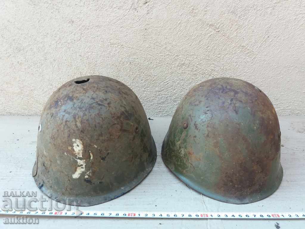 LOT OF TWO MILITARY HELMETS - BA with price 12.99 BGN | € 6.64 LOT OF TWO MILITARY HELMETS - BA with price 12.99 BGN | € 6.64