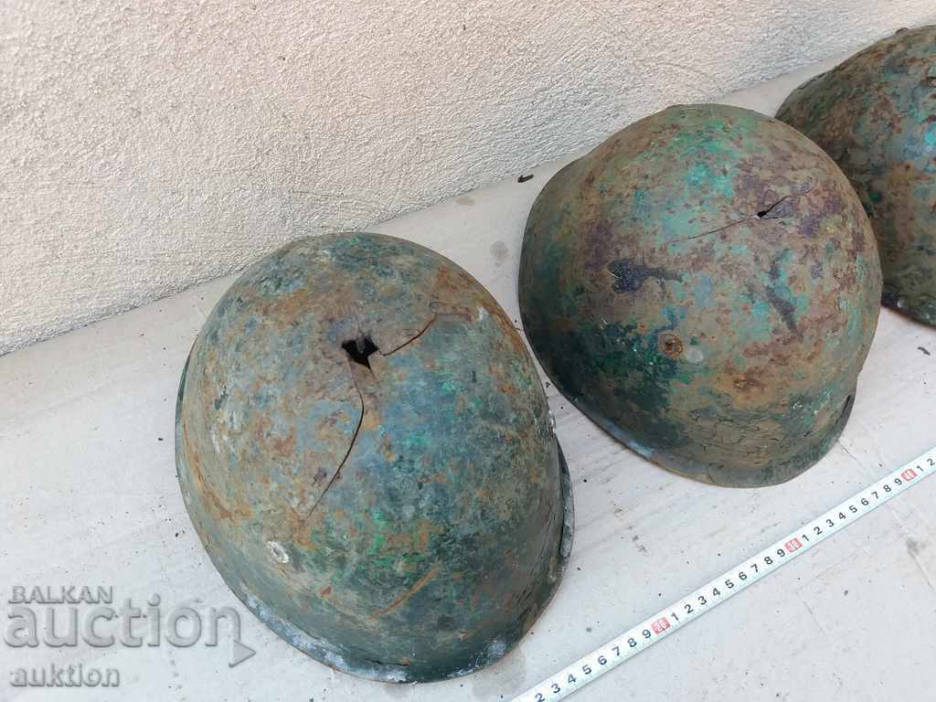 LOT OF THREE HELMETS - MILITARY - BA - 6 LOT OF THREE HELMETS - MILITARY - BA - 6