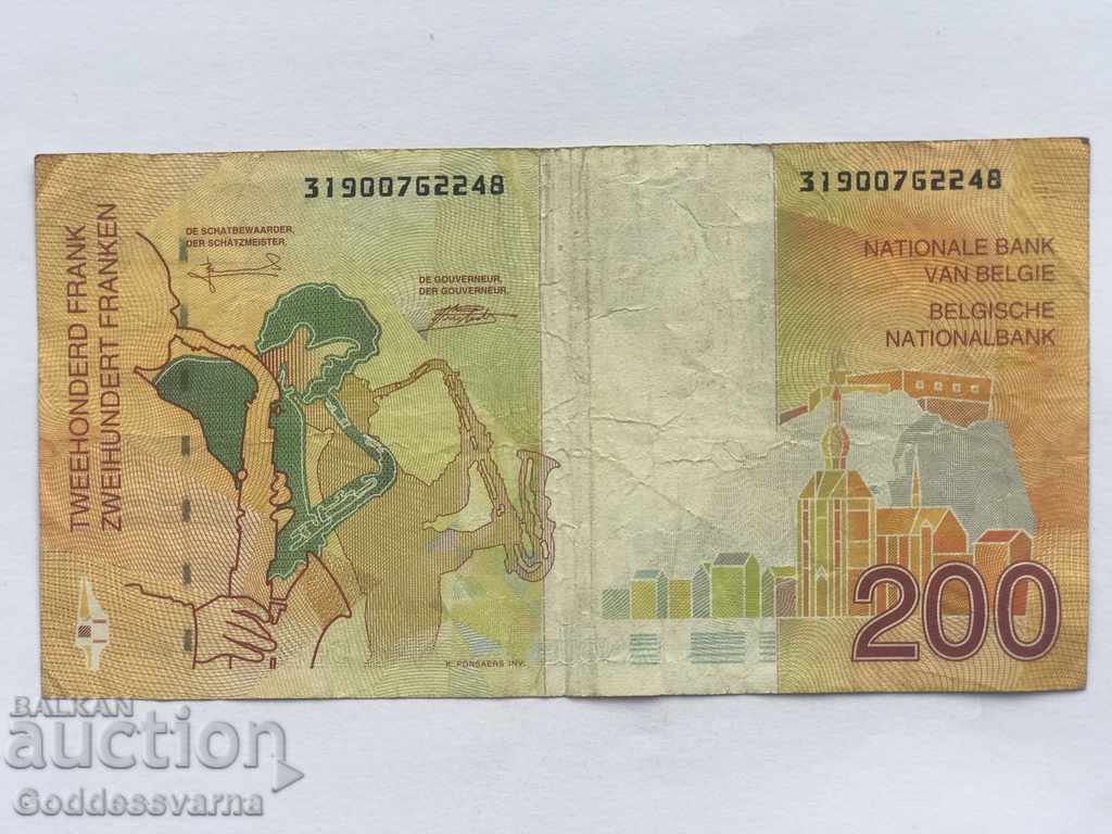 Belgia 200 franci 1995 Pick 148 Ref 2248 cu preț 20.00 BGN | € 10.23