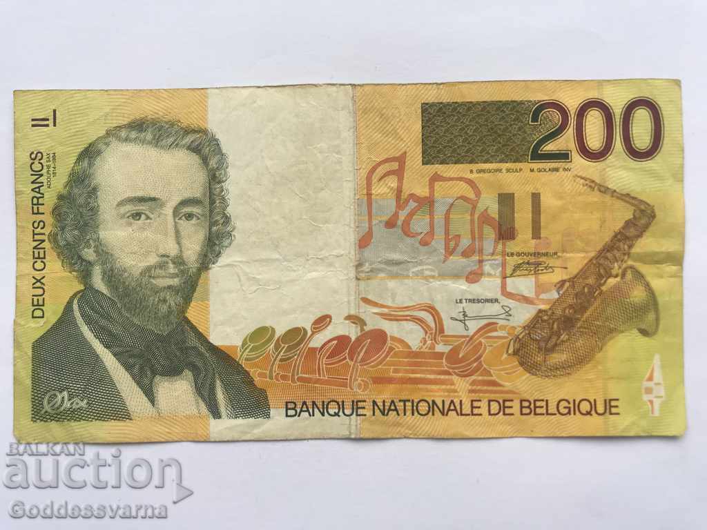 Belgium 200 Francs 1995 Pick 148 Ref 0868
