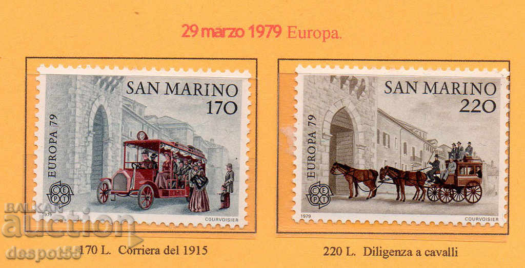1979. San Marino. Ευρώπη - ταχυδρομείο και τηλεπικοινωνίες.