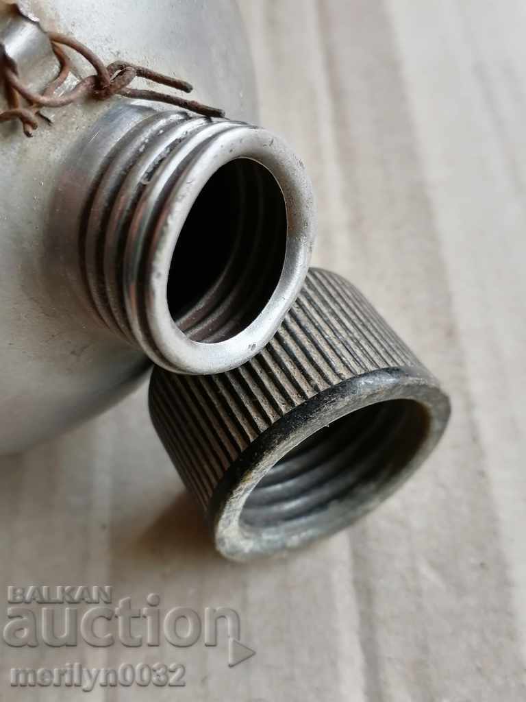 American flask from the landing in Normandy 1944 WWII - 7