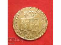 Double louis d'or 1786 N Louis XVI Montpellier XF gold