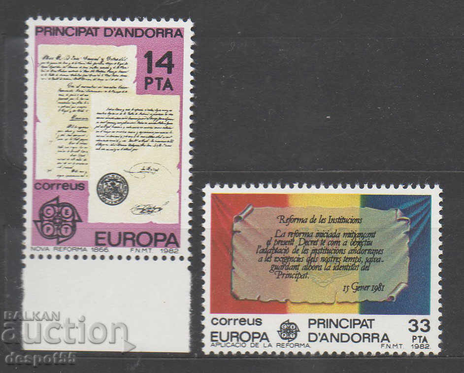 1982. Андора (исп). Европа - Исторически събития.