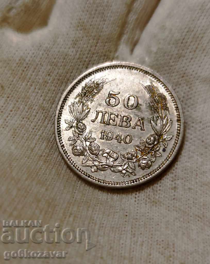 Bulgaria 50 BGN 1940 Top Monedă! K#82