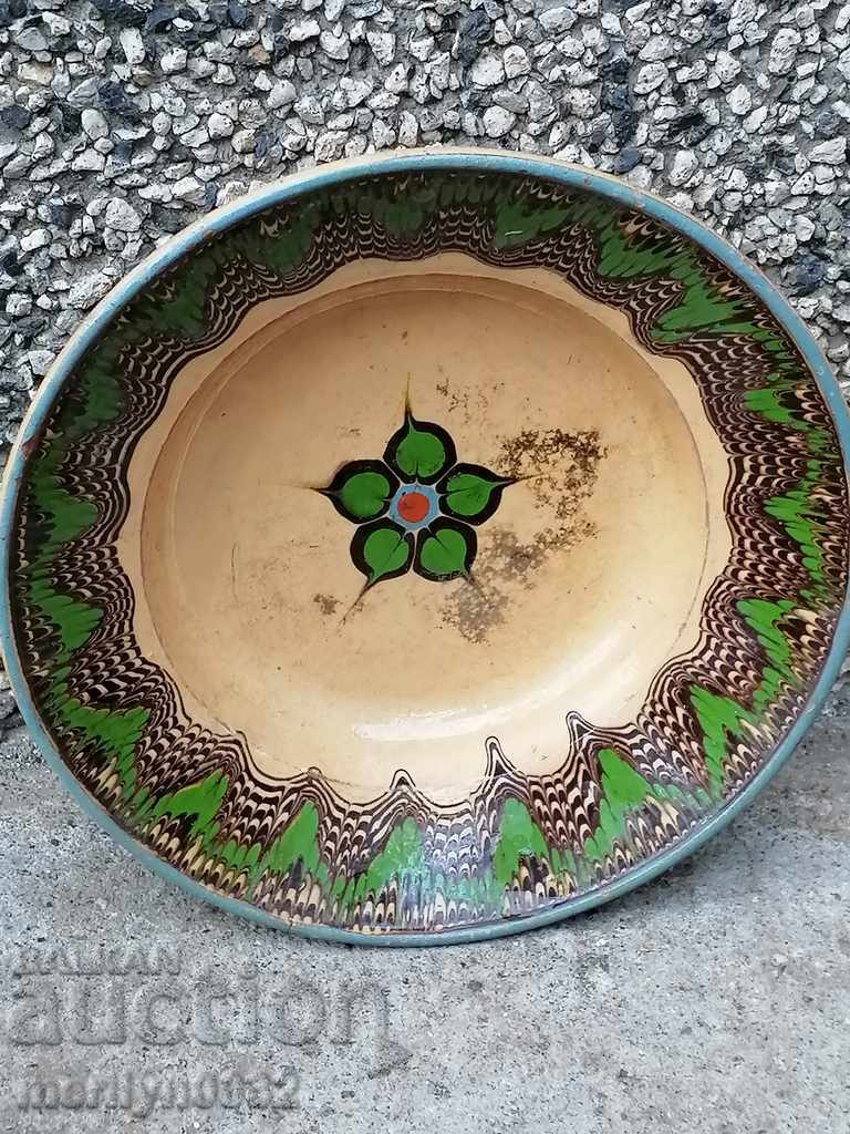 Стара глинена  паница, керамика, чиния