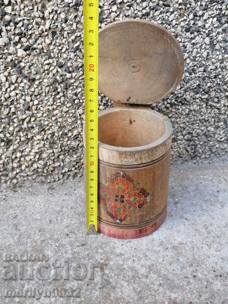 The wood for spices, a wooden container, a primitive, a spoon - 5