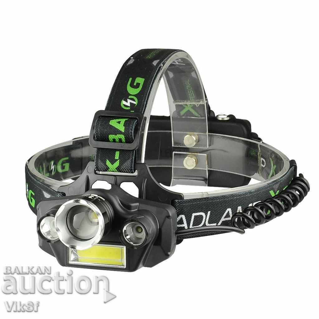 X-Balog BL-T44 headlamp With XM-L2 T6 and 2 Q5 and COB LEDs