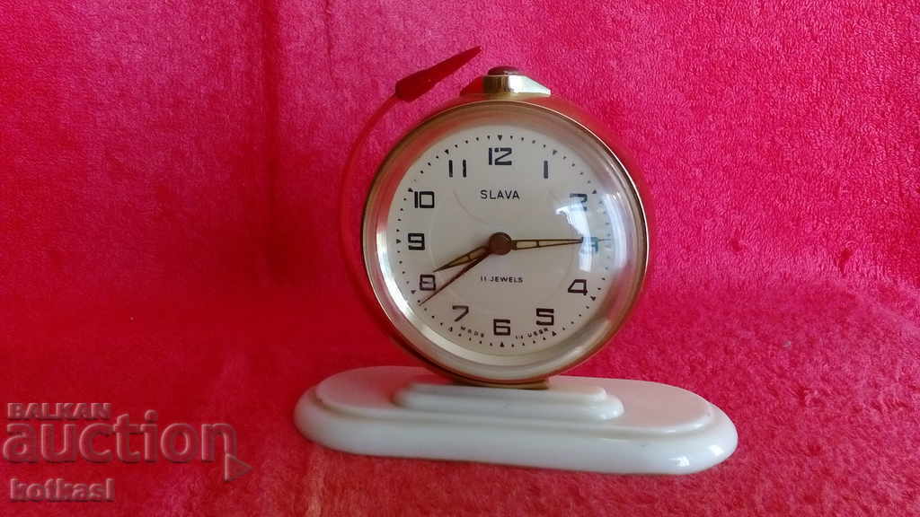 Old Clock Alarm Clock Slava SLAVA Globe Rocket