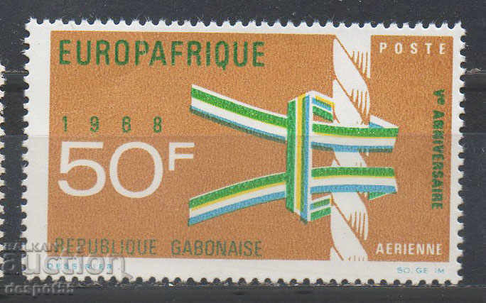1968. Габон. Европа - Африка. Сътрудничество.