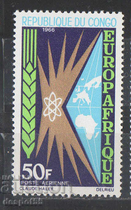1966. Rep. Congo Europa - Africa. Cooperare.