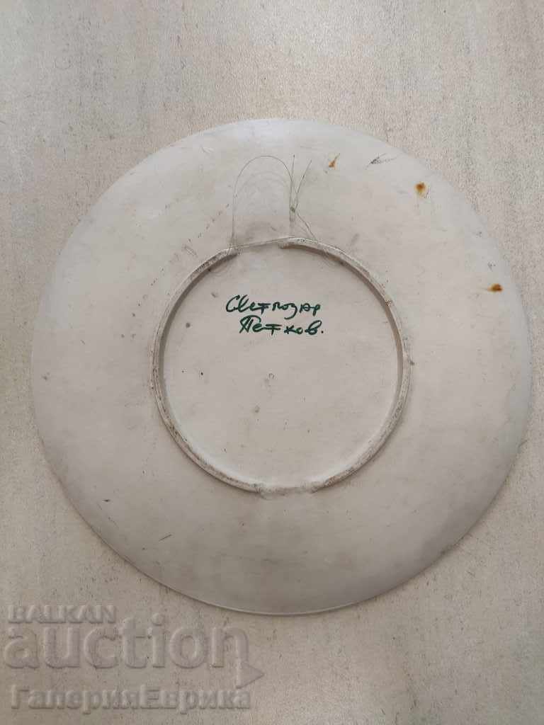 Porcelain plate diameter 32 cm. - 7