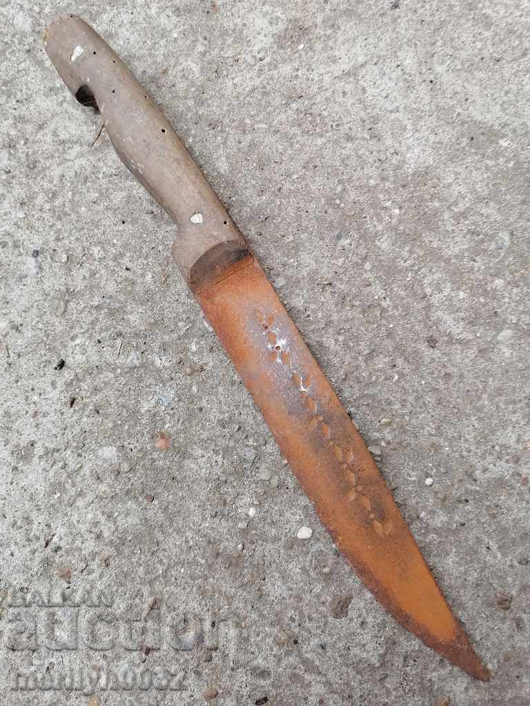 Стар касапски кован нож острие