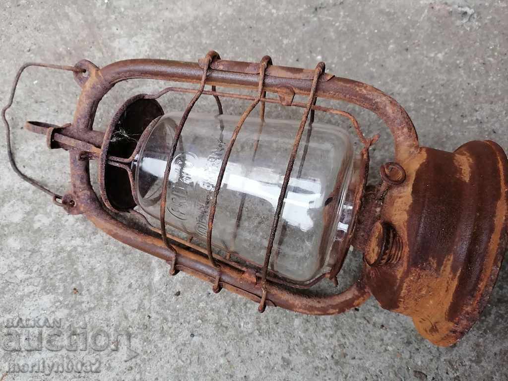 Παλιά γερμανική λάμπα του προβολέα λαμπτήρα φανάρι - 6