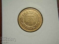 20 Francs 1901 Tunisia (20 франка Тунис) - AU (злато)