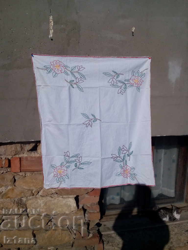 Antique embroidered tablecloth with price 10.00 BGN | € 5.11 Antique embroidered tablecloth with price 10.00 BGN | € 5.11