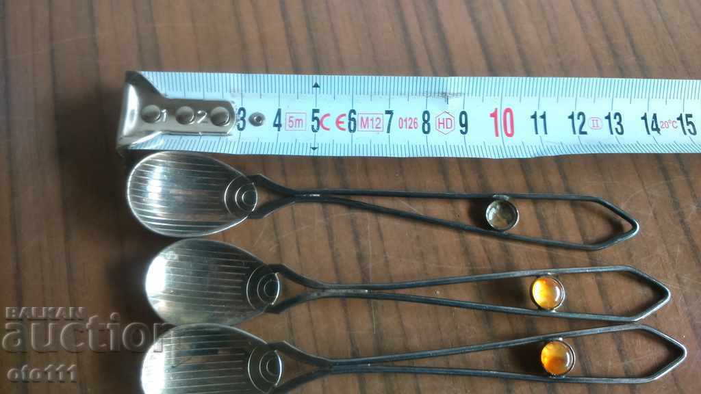 OLD SILVER PLATED SPOONS - 6 pieces with price 30.00 BGN | € 15.34