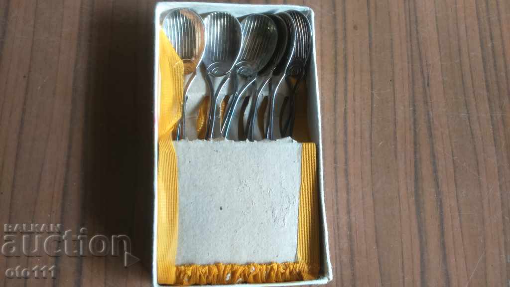 OLD SILVER PLATED SPOONS - 6 pieces