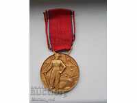 Γαλλικό ασημένιο επιχρυσωμένο μετάλλιο