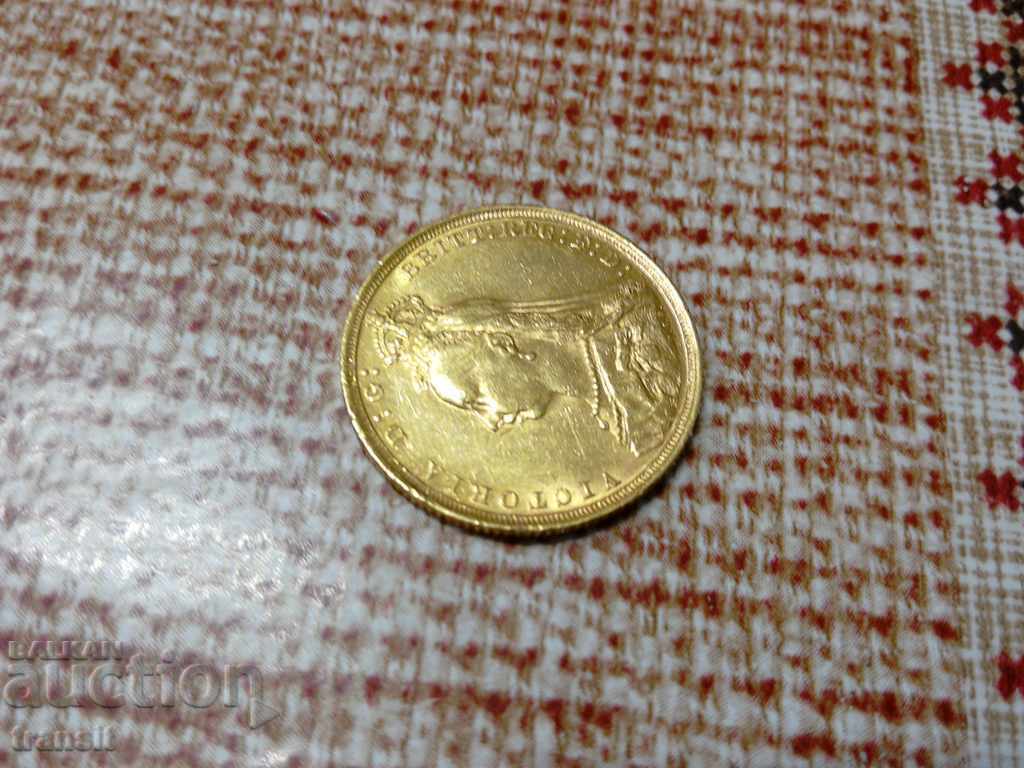 Delivery of British Sovereign Victoria 1890 Gold Coin Delivery of British Sovereign Victoria 1890 Gold Coin