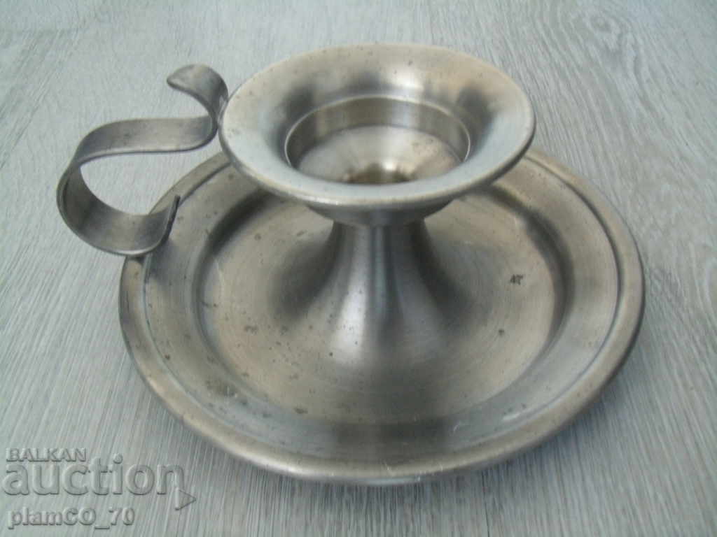 Auction № * 4754 old metal candlestick - inscription / seal / marking Auction № * 4754 old metal candlestick - inscription / seal / marking