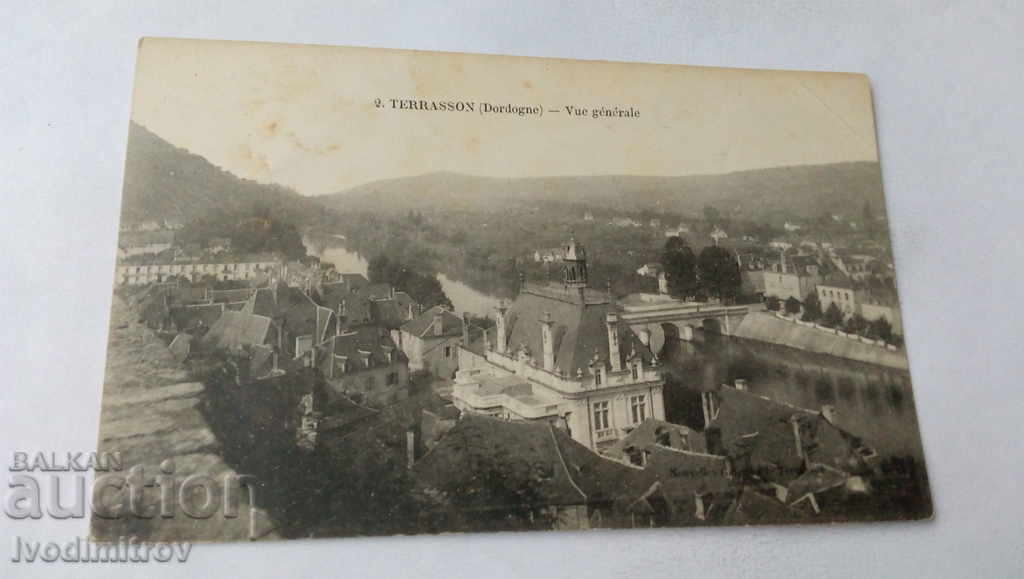 Postcard Terrasson Vue Generale