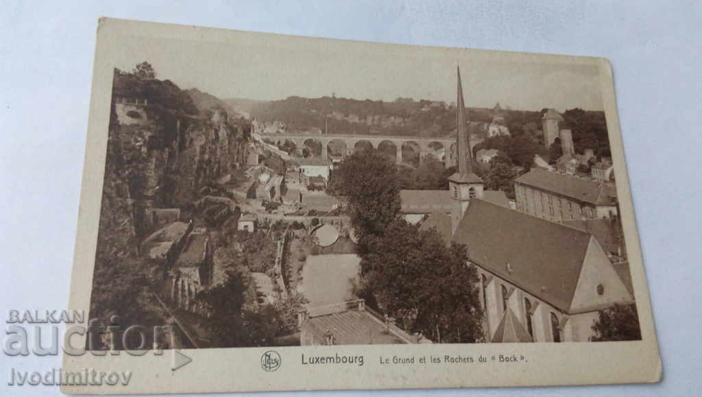 Carte poștală Luxemburg Le Grund et les Rochers du Bock
