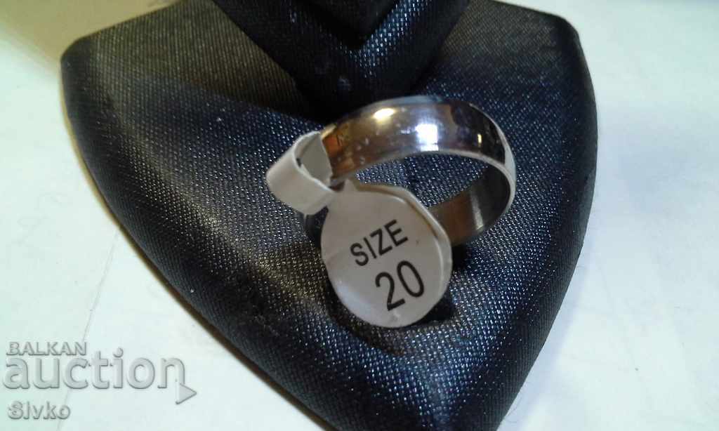 Inel nou inel medical din oțel numărul 20 tip nuntă