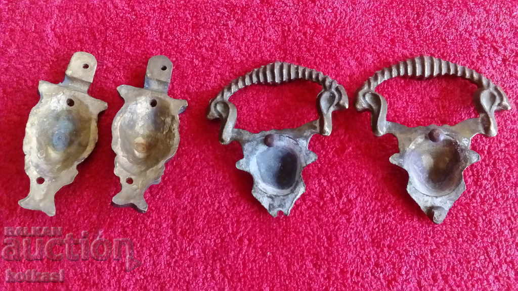 Old metal bronze handles ornaments furniture lion - 5 Old metal bronze handles ornaments furniture lion - 5